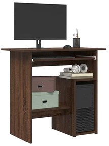 vidaXL Birou, stejar maro, 80x45x74 cm, lemn prelucrat