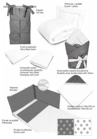 COSING - Set 10 piese Sleeplease pentru nou-născuți, gri/alb