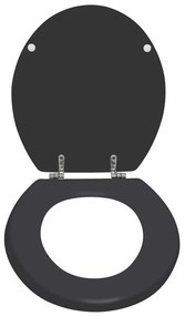 Capac WC din lemn Wenko Prima, 41 x 38 cm, negru mat