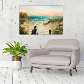 Tablou - Plaja cu nisip (90x60 cm)