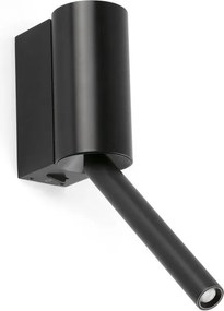 Aplica LED cu reader directionabil DANTE negru 3W 2700K