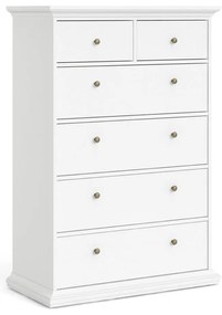 Comodă albă înaltă 96x140 cm Paris – Tvilum