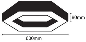 Plafonieră LED/28W/230V 4000K d. 60 cm