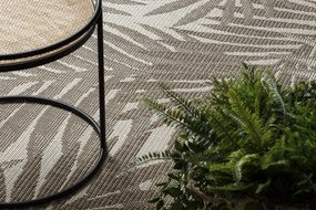 Covor sisal Floorlux 20504 Frunze şampanie si gri Junglă - SECUNDAR-COTATI PRODUSUL