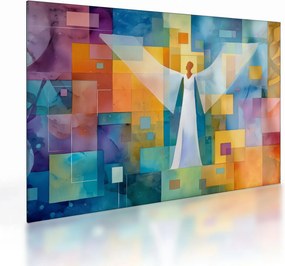 Tablou pe sticlă - Înger geometric (70x50 cm)