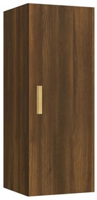 Dulap de perete, stejar maro, 34,5x34x90 cm, lemn compozit 1, Stejar brun