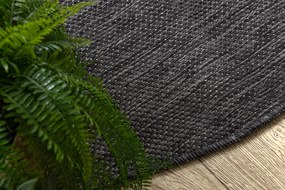 Covor SISAL SION cerc A5165A Melanj țesute plate negru