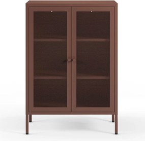 Dulap burgundy din metal 70x100x40 cm Fayna – Marckeric