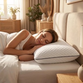 Perna ortopedica cervicala memory foam cu gel si ventilatie AERO-SAN Gel