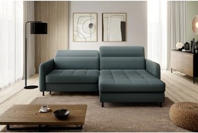 Colțar verde prăfuit extensibil/cu spațiu de depozitare cu tapițerie din catifea (cu colț pe partea dreaptă/cu șezlong) Gomsi – ELTAP