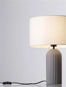 Veioza/Lampa de masa decorativa AMMOS alb/gri