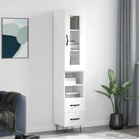 vidaXL Dulap înalt, alb, 34,5x34x180 cm, lemn prelucrat