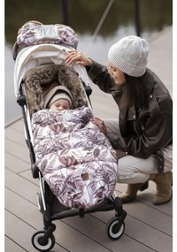 Manusi calduroase pentru carucior universal, Buzunar special pentru acces rapid la telefon, Pentru vremea rece, Impermeabile, Inchidere prin capse, Sepia Rose