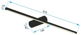 Aplica de perete LED 60CM APP1348 OLD auriu