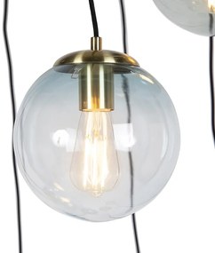 Lampa suspendată inteligentă alamă 7 lumini incl. WiFi ST64 - Pallon