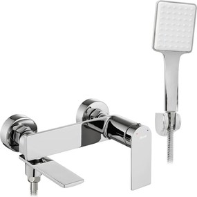 Baterie cada - dus Rea Storm monocomanda crom lucios cu set de dus