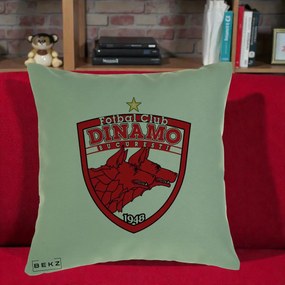 Perna Personalizata FC Dinamo Bucuresti 1948 Fotbal, 40x40 cm, Verde, Husa Detasabila, Perna Inclusa, BEKZ®