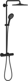 Coloana de dus cu baterie termostatata negru mat Grohe RainShower