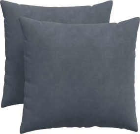 vidaXL Perne pentru canapea 2 pcs Gri închis 50 x 50 cm