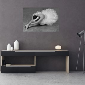 Tablou - Balerină, alb-negru (90x60 cm)
