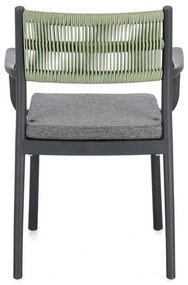 Scaune de grădină gri 4 buc. din plastic Alvin – Bizzotto