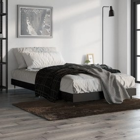 832198 vidaXL Cadru de pat, negru, 90x190 cm, lemn prelucrat