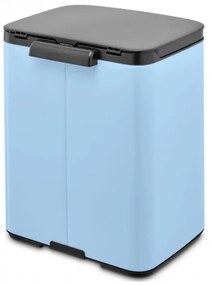 Cos de gunoi Brabantia Bo Small 1006631, 7 L, Deschidere lina si silențioasa, Baza antiderapanta, Albastru deschis