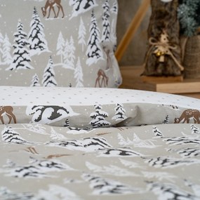Lenjerie de pat din bumbac 4Home Christmas forest, 140 x 220 cm, 70 x 90 cm