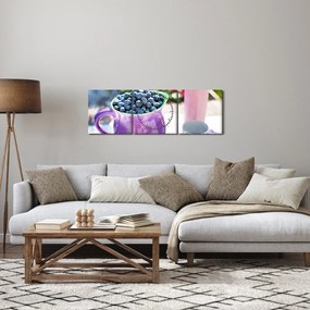 Tablou - afine într-o ceașcă (cu ceas) (90x30 cm)