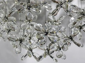 Plafonieră cu cristale LED SAMOA LED/30W/230V Ø 40 cm crom lucios + telecomandă