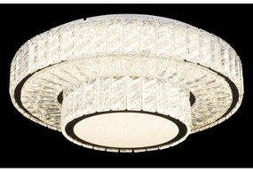 Plafoniera LED cu telecomanda design modern Mucky crom 50cm