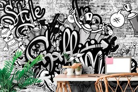 Tapet autoadeziv graffiti street atr gri