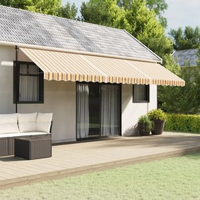 vidaXL Pânză de rezervă copertină, dungi multicolore, 6x3,5 m