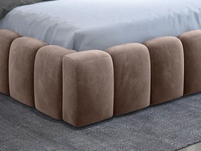 Pat lemn masiv Vegas 180x200 + Cadru metalic/Amortizor pe gaz/Container Material Monolith 09 Mobarta