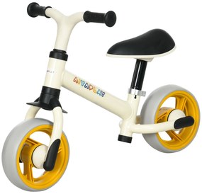 AIYAPLAY Vélo d'équilibre pentru bebe șezut reglabil roți EVA jucărie pentru copii de bebe 18-48 luni pentru băieți și fete portocaliu | Aosom Romania