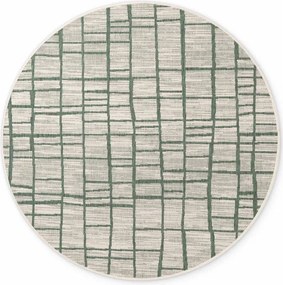 Covor pentru exterior și interior verde/crem rotund ø 160 cm Haringey Crouch – Ted Baker
