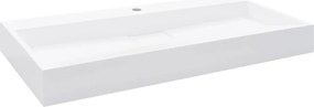 vidaXL Chiuvetă, alb, 100x46x11cm, conglomerat turnat mineral/marmură