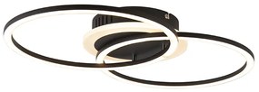Plafoniera de design neagră cu LED inclus, cu 3 trepte de dimmer - Veni