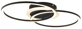Plafoniera de design neagră cu LED inclus, cu 3 trepte de dimmer - Veni