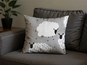 Husa de perna din bumbac SHEEP POLY 45x45 cm, gri
