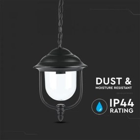 Lustră de exterior pe lanț 1xE27/60W/230V IP44 negru