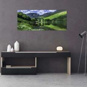 Tablou - Peisaj cu un lac (120x50 cm)