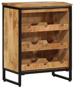 vidaXL Suport de vin pentru 9 sticle, 55x33x70 cm, lemn masiv mango