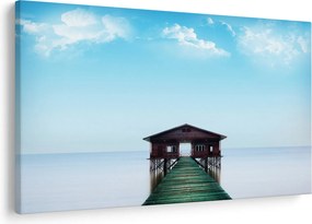 Tablou cu casă pe mare (90x60 cm)