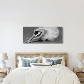 Tablou - Balerină, alb-negru (120x50 cm)