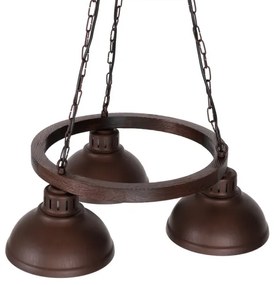Lustră pe lanț HAKON ROUND 3xE27/60W/230V închis