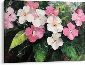 Tablou - Flori roz și albe (70x50 cm)