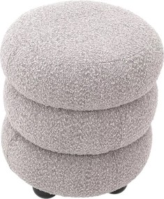 Taburete elegant design LUX Tulum, Boucle grey