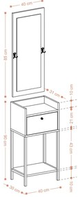Mobilier hol Iggy (Alb + Negru). 1089137
