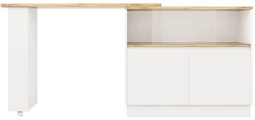 360° Masă de bar rotativă, Alb | Aosom Romania